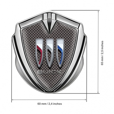 Buick Bodyside Emblem Silver Brown Carbon Template Big Logo