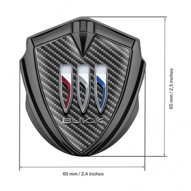 Buick Trunk Emblem Badge Graphite Light Carbon Base Big Logo