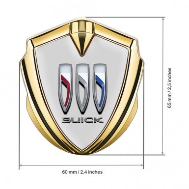 Buick Self Adhesive Bodyside Emblem Gold Grey Motive Big Logo