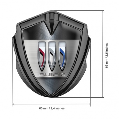 Buick 3D Car Metal Emblem Graphite Stylish Plate Metallic Effect