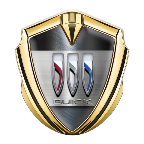 Buick 3D Car Metal Emblem Gold Stylish Plate Metallic Effect