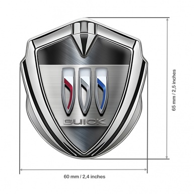 Buick 3D Car Metal Emblem Silver Stylish Plate Metallic Effect