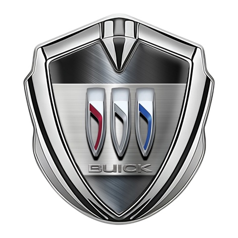 Buick 3D Car Metal Emblem Silver Stylish Plate Metallic Effect
