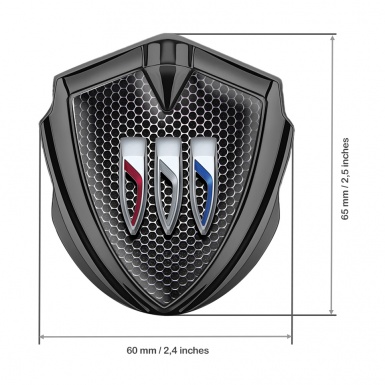 Buick Tuning Emblem Self Adhesive Graphite Dark Hex Shields Logo