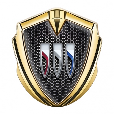 Buick Tuning Emblem Self Adhesive Gold Dark Hex Shields Logo