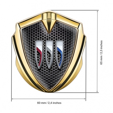 Buick Tuning Emblem Self Adhesive Gold Dark Hex Shields Logo