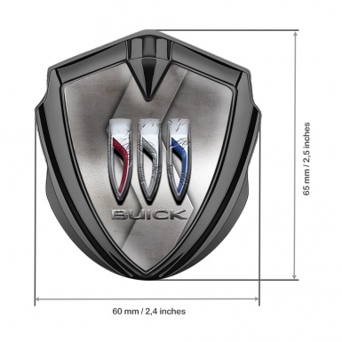 Buick Bodyside Emblem Graphite Metallic Curve 3D Shields Edition