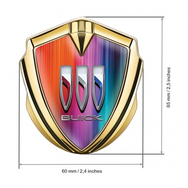 Buick D Car Metal Emblem Gold Aurora Effect Color Shields