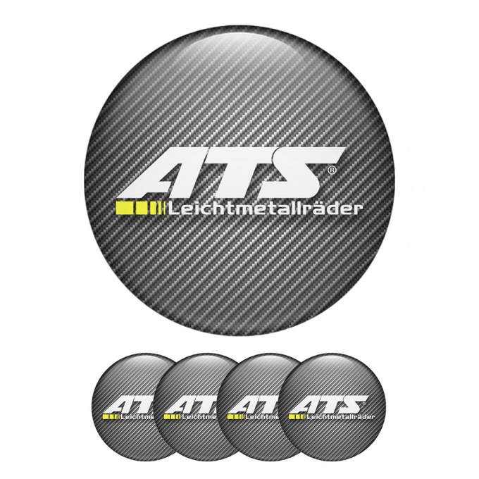 ATS Center Hub Dome Stickers Carbon Classic