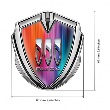 Buick 3D Car Metal Emblem Silver Aurora Effect Color Shields