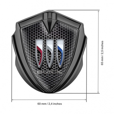 Buick Bodyside Emblem Graphite Dark Hexagon Tricolor Edition