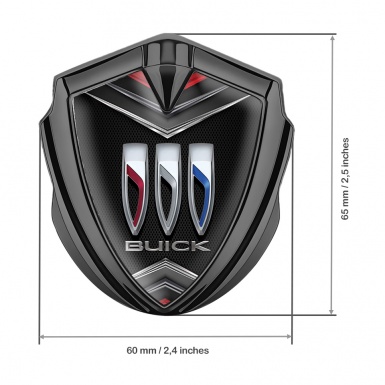 Buick Fender Emblem Badge Graphite Dark Grille Chrome Effect Edition