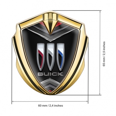 Buick Fender Emblem Badge Gold Dark Grille Chrome Effect Edition