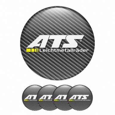 ATS Domed Stickers Wheel Center Cap White Logo