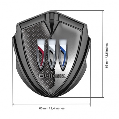 Buick Tuning Emblem Self Adhesive Graphite Half Cut Tricolor Logo