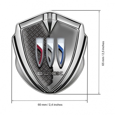 Buick Tuning Emblem Self Adhesive Silver Half Cut Tricolor Logo