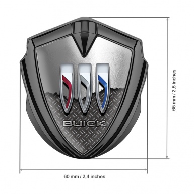 Buick Trunk Metal Emblem Badge Graphite Half Torn Tricolor Edition
