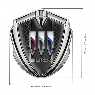 Buick Trunk Emblem Badge Silver Dark Grid Glow Tricolor Logo