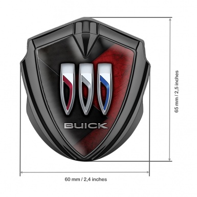 Buick Metal Emblem Self Adhesive Graphite Cross Plates Tricolor Logo
