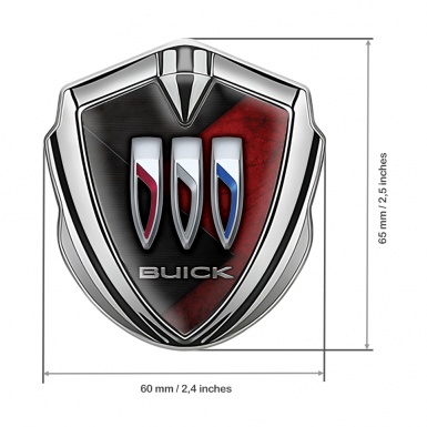 Buick Metal Emblem Self Adhesive Silver Cross Plates Tricolor Logo