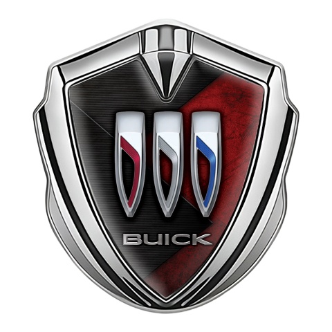 Buick Metal Emblem Self Adhesive Silver Cross Plates Tricolor Logo