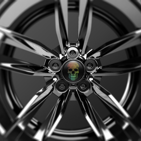 Skull Center Hub Dome Stickers Painted Edition