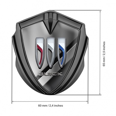 Buick Tuning Emblem Self Adhesive Graphite Slides Tricolor Logo