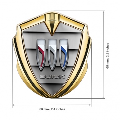 Buick Bodyside Badge Self Adhesive Gold Shutter Style Color Logo