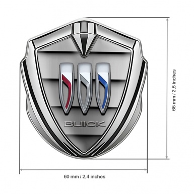 Buick Bodyside Badge Self Adhesive Silver Shutter Style Color Logo