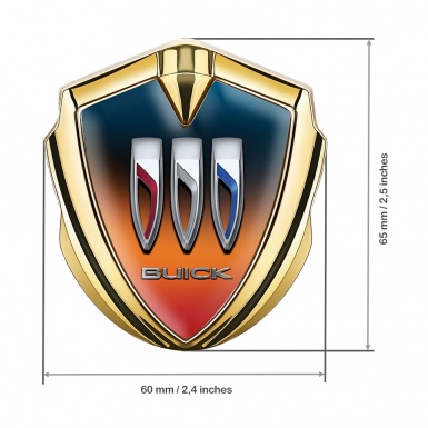 Buick Tuning Emblem Self Adhesive Gold Colorful Base Color Logo