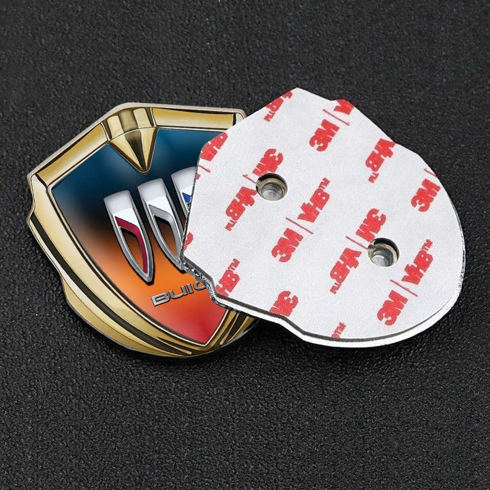 Buick Tuning Emblem Self Adhesive Gold Colorful Base Color Logo | Metal ...