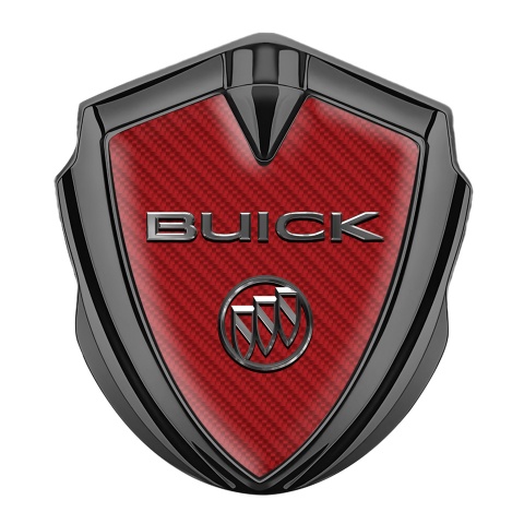 Buick Fender Emblem Badge Graphite Red Carbon Classic  Design