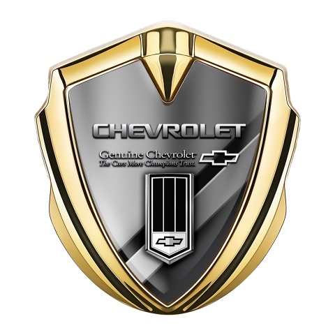 Chevrolet Metal Emblem Self Adhesive Gold Slabs Genuine Edition