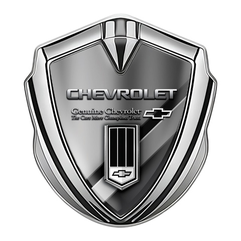 Chevrolet Metal Emblem Self Adhesive Silver Slabs Genuine Edition