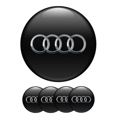 Audi Wheel Center Cap Domed Stickers New Style Rings