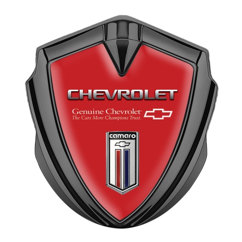 Chevrolet Camaro Tuning Emblem Graphite Red Base Colorful Logo
