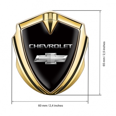 Chevrolet Self Adhesive Bodyside Emblem Gold Black Base Clean Logo