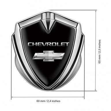 Chevrolet Self Adhesive Bodyside Emblem Silver Black Base Clean Logo