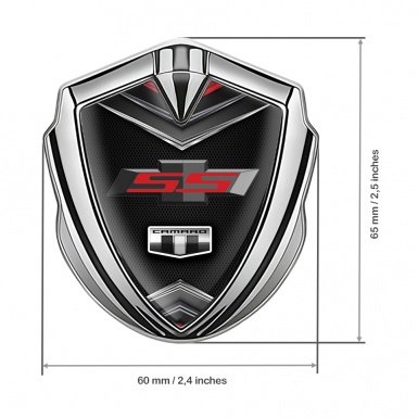 Chevrolet Camaro SS Metal Emblem Self Adhesive Silver Dark Edition