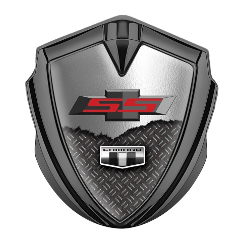 Chevrolet Camaro SS 3D Car Metal Emblem Graphite Torn Metallic Effect