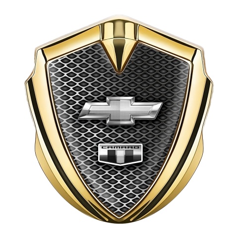 Chevrolet Camaro Fender Emblem Badge Gold Front Grille Chrome Logo