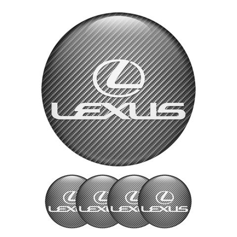 Lexus Silicone Stickers Center Hub Carbon Clear Line in gray color