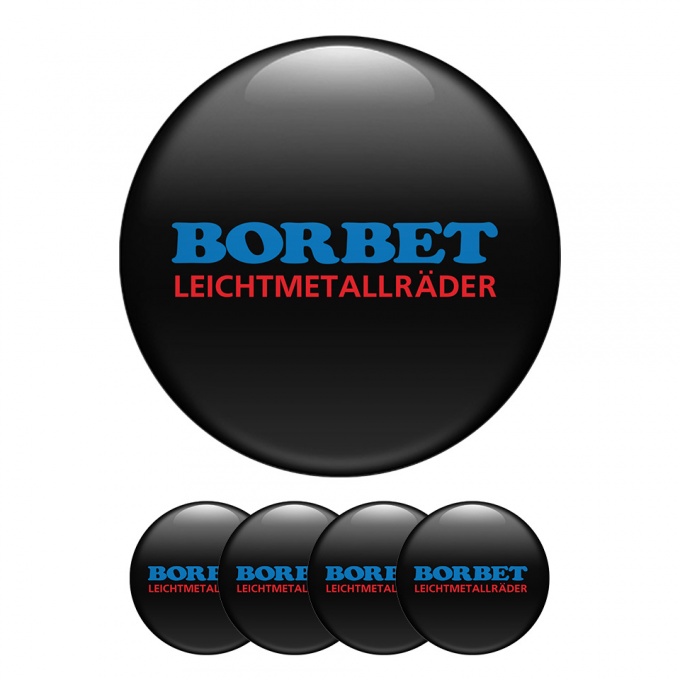 Borbet Sticker Wheel Center Hub Cap Stylish Black stickers