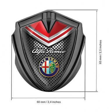 Alfa Romeo Trunk Metal Emblem Graphite Grille Template Color Logo Design