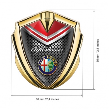 Alfa Romeo Trunk Metal Emblem Gold Grille Template Color Logo Design