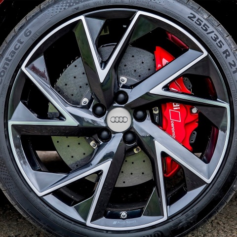 Audi Wheel Center Caps Emblem New Style White