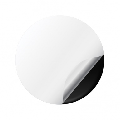 Borbet Domed Stickers Wheel Center Cap Black & White 