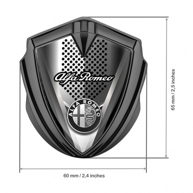 Alfa Romeo Tuning Emblem Self Adhesive Graphite Razor Shaped Base Design