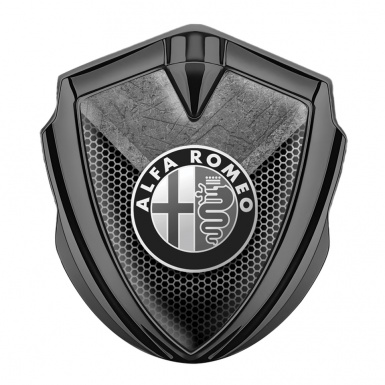 Alfa Romeo Bodyside Badge Self Adhesive Graphite Monochrome Logo Design