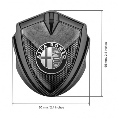 Alfa Romeo Bodyside Badge Self Adhesive Graphite Monochrome Logo Design